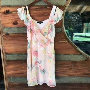 Flirty pink dress! Off the shoulder